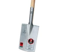 Ideal - Vanga da Giardiniere - Vanga a Doppia Molla autoaffilante in Un Unico Pezzo, Laminata conica, Acciaio temprato, Lama Finemente lucidata con Pedale, Manico in Frassino 100 cm - Stabile e