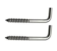 IDEALSV Ganci a vite in acciaio inossidabile 304 da 5 cm a 7 forme ganci a vite 30 pezzi ganci a forma di L ganci per cornici per foto