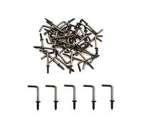 IDEALSV - Ganci a vite in ottone antico 5/8 L, in bronzo a 7 forme ad angolo retto (confezione da 100)