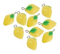 IDEANATEGRATE 10 Pezzi Ciondoli Forma di Limoni in Resina per Jewelry Making, per Bracciale o Collana Limoni per Creare Un'atmosfera Estiva Leggera e Creativa