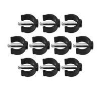IDEANATEGRATE 10 Pezzi Clip Blocca Stampelle Morsetto a C in Abs e Acciaio per Maniglione Bagno e Bastoni da Passeggio, Design Sicuro e Comfort, Uso Interno ed Esterno