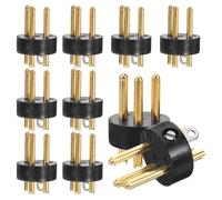 IDEANATEGRATE 10 Pezzi Spina Maschio Xlr a 3 Poli per Microfono Connettore in Metallo e Abs, Facile da Installare e Qualità Audio Stabile, per DIY e Cavi Microfono