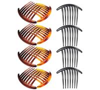 IDEANATEGRATE 12pezzi Pettini Laterali in Plastico e Resina per Chioma Medi e Lunghi, Set di Pettini a Forma di 7 Denti, Leggeri e Delicati per Eventi e Matrimoni