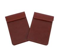 IDEANATEGRATE 2 Pezzi Clip Portamessaggi in Pelle Pu Marrone Resistente All'abrasion per Scuola e Bar con Design Elegante e Multiuso per Liste della Spesa