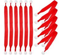 IDEANATEGRATE 20 Pezzi Mini Sciarpe Natalizie Rosso, Accessori Decorativi Multifunzionali e Leggeri per Bottiglie di Vino e Pupazzi, per Realizzare Un'atmosfera Calda e Accogliente