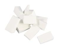 IDEANATEGRATE 24 Pezzi Spugna per Cipria Triangolare Bianca in Plastico e Cotone Latex, Applicatore per Viso Tocco Morbido e Sicuro, Adatto a Tutti i Tipi di Pelle