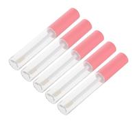 IDEANATEGRATE 5 Pezzi Tubetti Vuoti per Eyeliner e Lip Gloss da 10ml in Plastica Rosa, Contenitori Ricaricabili per Trucco Fai da Te, per Viaggi e Uso Quotidiano