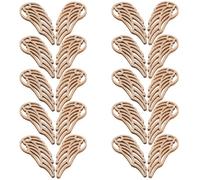 IDEANATEGRATE 50 Pezzi Dischetti di Legno a Forma di Piume di Angelo Non Finiti, Versatili e Multifunzionali per Decorazioni Natalizie e Progetti Fai da Te