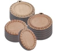 IDEANATEGRATE Base in Legno per Orecchini Fai da Te 15 Pezzi Base Pendente in Acciaio Inox, Set Leggero per Creazione di Gioielli, Accessori Ciondolo per Feste e Regali