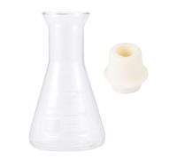 IDEANATEGRATE Beuta Conica in Vetro da 150ml con Scala Graduata Chiara, Pratico Matraccio per Laboratorio e Lezioni di Chimica, per Studenti e Uso Scientifico