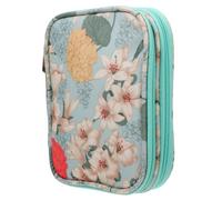 IDEANATEGRATE Borsa Porta-Aghi per Uncinetto con Doppia Cerniera, Custodia Organizer Portatile Imbottita per Accessori Maglieria, Sacchetto Vuoto per Uncinetti, per Viaggi e Lavoro Creativo