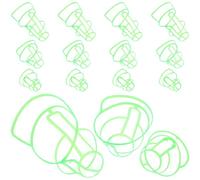 IDEANATEGRATE Bottiglie di Infusione Saline Riutilizzabili per Flaconi da 100ml, 250ml e 500ml Colore Casuale in Pp Bianco, 15 Pezzi Coperture Ecologiche Adatte per Ospedali