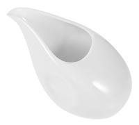 IDEANATEGRATE Brocca in Ceramica Bianca da 100ml Fondo Resistente e Beccuccio Guida, Lattiera Vintage Semplice e Pratica per Caffè e Sciroppi Caldi