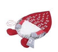 IDEANATEGRATE Calendario Avvento Natalizio e Cappello Rosso Svedesi Tasche Numerate e Atmosfera Festiva per Giocattoli, Decorazione per