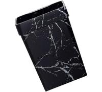 IDEANATEGRATE Cestino Spazzatura in Plastica Effetto Marmo Nero da 8l, Design Elegante e Pratico per Cucina e Bagno, Contenitore Raccolta Differenziata Resistente e Decorativo