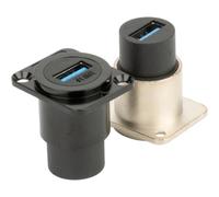 IDEANATEGRATE Connettore 2 - USB 3.0 per Montaggio su Pannello, Passante, Trasmissione Stabile, PC e Metallo