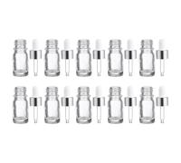 IDEANATEGRATE Contagocce Bottiglie Dosatore 10 Bottiglie in Vetro e Plastica da 5ml Chiusura Ermetica Portatili per Viaggi e