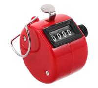 IDEANATEGRATE Contatore Clicker in Metallo Rosso, Contatore Manuale Portatile a 4 Cifre per Golf, Baseball e Sport, Segnapunti Compatto e Resistente per Eventi all’Aperto