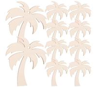 IDEANATEGRATE Decorazioni in Legno a Forma di Palma di Cocco 20 Pezzi per Fai da Te, Resistenti All’usura, Corda di Canapa per Artigianato e Decorazioni Handmade
