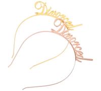 IDEANATEGRATE Fasce per Chioma in Lega Lettere Just Divorced, Accessori Decorativi Dorati per Feste di Divorzio, Set da 2 Pezzi, per Donne in Celebrazione
