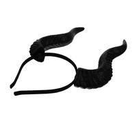 IDEANATEGRATE Fascia per Chioma Corna Diaboliche in Resina Nera, Leggera e Regolabile Diy, Accessorio Creativo per Costume di Halloween e Cosplay Unico per Tutte le Età