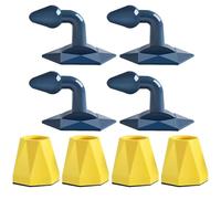 IDEANATEGRATE Fermaporta in Silicone Senza Fori Base Adesiva Viscosa, Set da 4 Pezzi per Sicurezza Casa e Protezione, per Uso Domestico Moderno