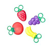IDEANATEGRATE Forbici a Forma di Frutta 4 Pezzi Lame in Acciaio Inossidabile e Manico Ergonomico, Sicure e Creative per Forniture Scolastiche Portatili