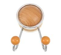 IDEANATEGRATE Gancio Ventosa Resistente per Bagno e Cucina Gancio Doppio in Legno senza Supporto per Asciugamani su Superfici Lisce come Vetro e Piastrelle Riutilizzabile e Facile da Rimuovere
