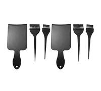 IDEANATEGRATE Kit la Tintura dei Chioma 6 Pezzi, Set Pratico e Leggero in Plastica Nero, per Saloni Professionali e Negozi, Strumenti per Parrucchiera