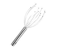IDEANATEGRATE Massaggiatore Elettrico per Testa in Metallo Argento senza Batteria, Strumento Massaggiatore per Capelluto per Promuovere la Circolazione Sanguigna e Salute del Cuoio Capelluto