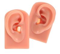 IDEANATEGRATE Modelli Accessori Didattici di Orecchie in Silicone Beige 2 Riutilizzabili Pratica Piercing per Esercitazioni su Orecchio