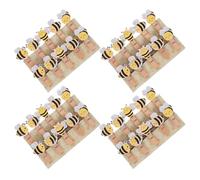 IDEANATEGRATE Mollette Ape in Legno 50 Pezzi Clip Riutilizzabili per Foto e Conservazione Alimenti con Design Cartone Animato Adorabile per Feste e attività