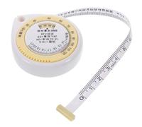 IDEANATEGRATE Nastro di Misurazione Corpo Mini Retrattile in Stoffa Beige per Circonferenza Vita e Braccia, Metro a Nastro da Cucito Portatile per Personal Trainer e Uso Salute