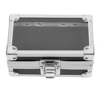 IDEANATEGRATE Organizer Portatile per Punte da Trapano Unghie in Alluminio e Acrilico Fori, Scatola di Immagazzinaggio per 5 Punte, per Lavoro Nail Art e Training
