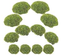 IDEANATEGRATE Pietre di Muschio Artificiale 6 Pezzi, Rocce Finte Decorative per Micro Paesaggi, Ornamenti Naturali per Terrari e Decorazioni a Tema Bosco