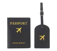 IDEANATEGRATE Portafoglio Passaporto e Targhetta Bagaglio in Pu, Set 1