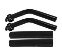 IDEANATEGRATE Prolunghe per Maniglie Sedia a Rotelle in Acciaio Nero da 24cm, Estensori Stabili e Resistenti per Anziani, per Trasporto in Strutture Mediche e Case