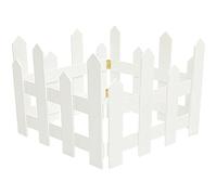 IDEANATEGRATE Recinzione da Esterno Bianca in Plastica per Decorazione Paesaggistica, Semplice ed Elegante, per Cortili e Aree Verdi