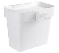 IDEANATEGRATE Secchio Spazzatura da Cucina Bianco Gancio Appendibile, in Pp Salvaspazio per Armadietto, per Ufficio e Scuola