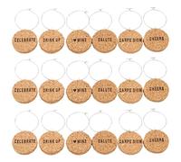 IDEANATEGRATE Segnaposto per Calici in Sughero 18 Pezzi Design Facile da Usare Anelli Decorativi per Bicchieri da Vino per Feste e Riunioni di Famiglia