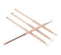 IDEANATEGRATE Set 4 Pezzi Spingi Pellicine Unghie in Acciaio Inossidabile Testa Triangolare, Strumento Ergonomico per Rimuovere Gel Unghie per Nails Art e Spa