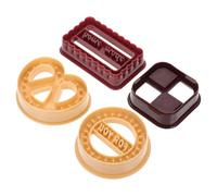 IDEANATEGRATE Set 8 Pezzi Stampi per Biscotti in Plastica per Fondente, Tagliabiscotti Creativi per Uso Domestico e Professionale, Forme Compatte per Biscotti Fai da Te Adatti