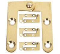 IDEANATEGRATE Set da 4 Cerniere Pivot in Rame Oro per Porta Rotazione a 360 Gradi, Cerniere Segrete per Porte in Casa e Ufficio Telaio in Alluminio