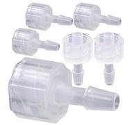 IDEANATEGRATE Set da 8 Pezzi Adattatori per Tubo Innesto Luer a Filettatura Interna 3,2 Mm in Pp Buona Tenuta, Compatibili per Uso Industriale e Lavori Artigianali