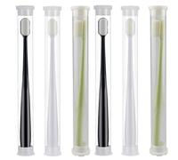 IDEANATEGRATE Spazzolino da Denti Manuale Ultra Fine Setole Morbide Resistenti, Manico in Abs Lucido, 6 Pezzi la Pulizia Dentale di Donne in Gravidanza