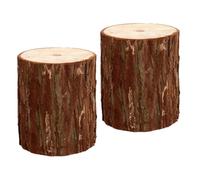 IDEANATEGRATE Supporto da Parete Base per Vaso da Fiori a Forma di Ceppo 2 Pezzi in Legno per Composizioni Floreali Eleganti e Rustiche per Matrimoni e Feste di Anniversario