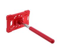 IDEANATEGRATE Supporto Estensibile per Schede di Parcheggio Rosso in Plastica, Barra Regolabile per Controllo Accessi, per Parcheggi in Garage e Caselli Autostradali