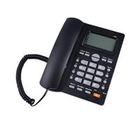 IDEANATEGRATE Telefono Fisso Nero per Ufficio e Casa Doppia Interfaccia, Volume Vivavoce Regolabile e Funzione Musica Integrata in Plastica