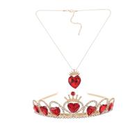 IDEANATEGRATE Tiara Sposa Cuore Cristalli in Lega Leggera e Confortevole, Set Corona Principesse per Matrimonio e Festa, Stile Romantico e Lussuoso Donna