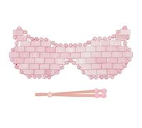 ideayard Maschera per occhi al quarzo rosa, cinturino regolabile per gonfiore e affaticamento degli occhi, cuscinetto riutilizzabile per occhi in cristallo, vestibilità comoda per la cura della pelle